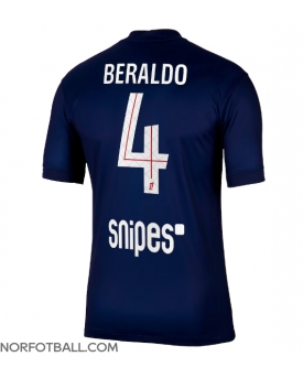 Billige Fotballdrakt Paris Saint-Germain Lucas Beraldo #4 Replika Hjemmedrakt 2025-26 Kortermet